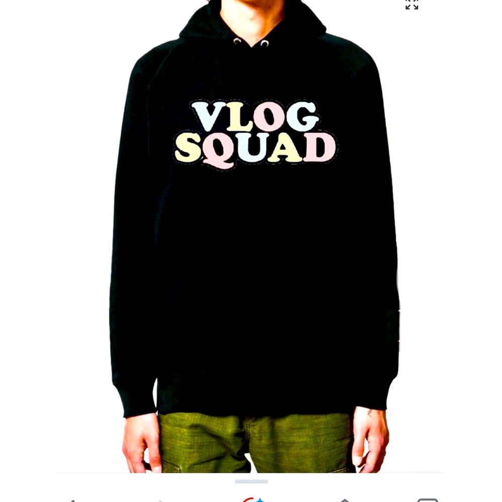 VLOG SQUAD 2019 DAVID DONRIK PULLOVER SWEATSHIRT HOODIE BLACK SIZE S